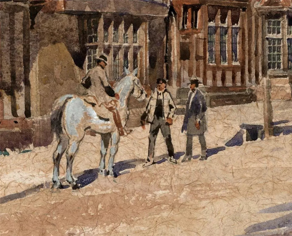Arthur Charles Fare (1876-1958) Watercolour Painting - The Bell Kersey Suffolk
