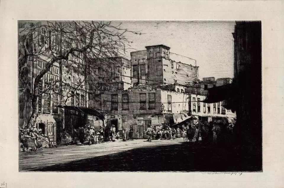 Mortimer Luddington Menpes (1855-1938) Signed Etching - Market Place Cairo Egypt
