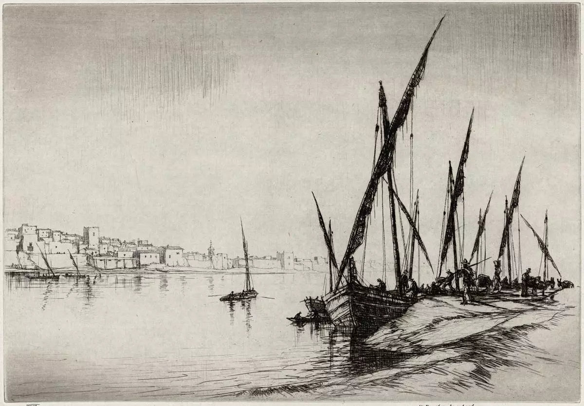 William Douglas Macleod (1892-1963) Signed Etching - River Scene - Landscape