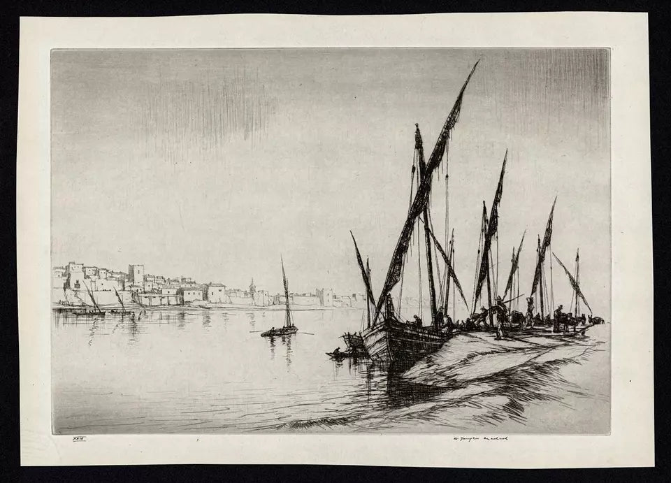 William Douglas Macleod (1892-1963) Signed Etching - River Scene - Landscape
