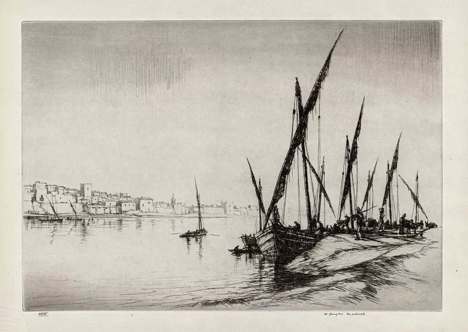 William Douglas Macleod (1892-1963) Signed Etching - River Scene - Landscape