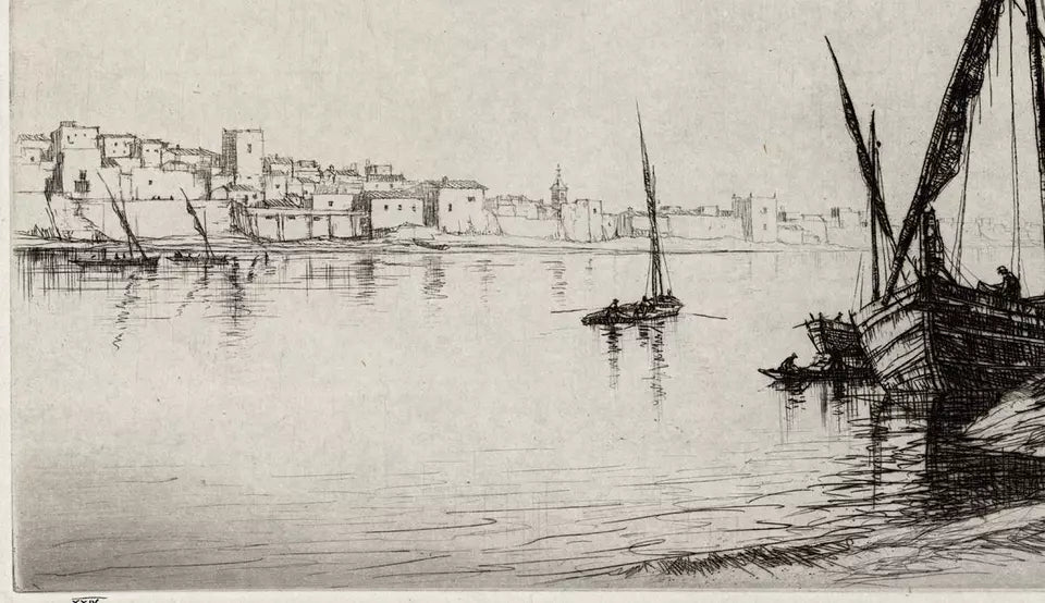 William Douglas Macleod (1892-1963) Signed Etching - River Scene - Landscape