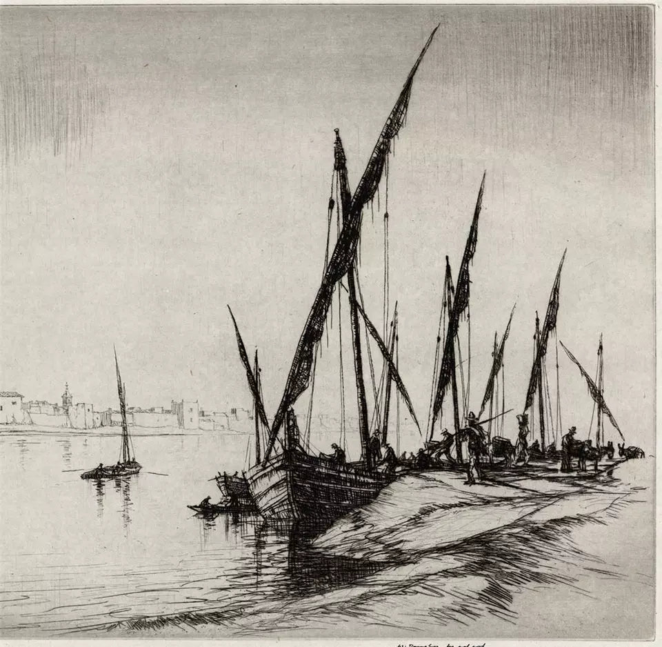William Douglas Macleod (1892-1963) Signed Etching - River Scene - Landscape