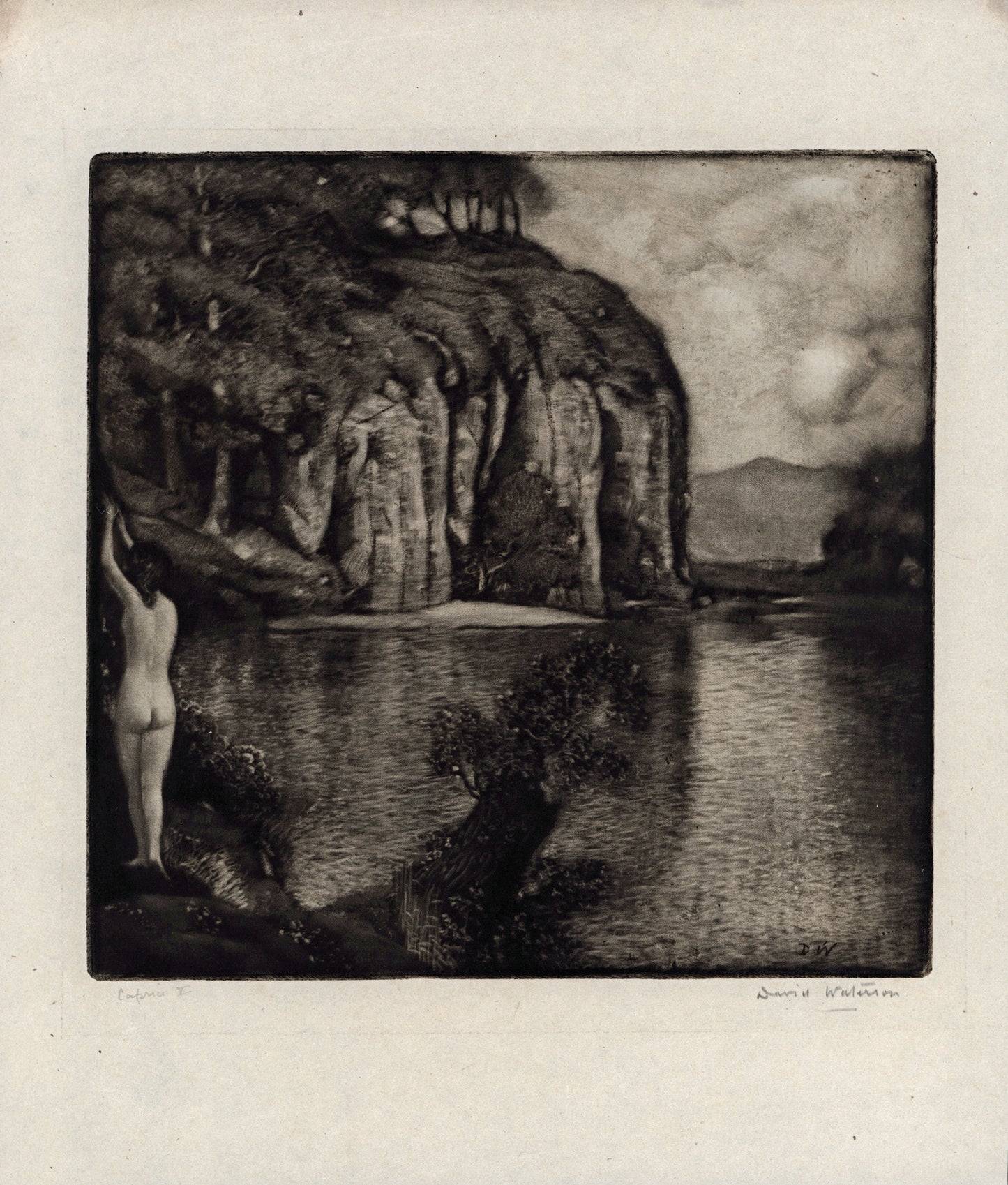 David Waterson (1870-1954) Signed Mezzotint - The Pool