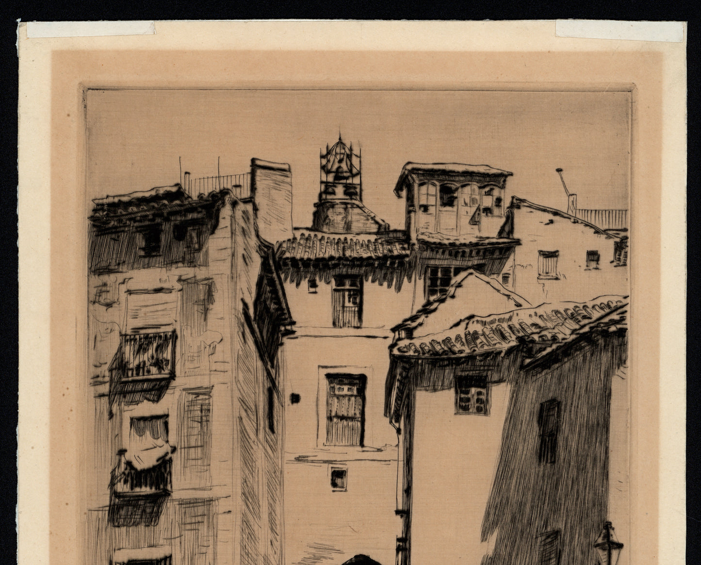 Lionel Lindsay (1874-1961) Signed Etching - The Zocodover Gate, Toledo 1926