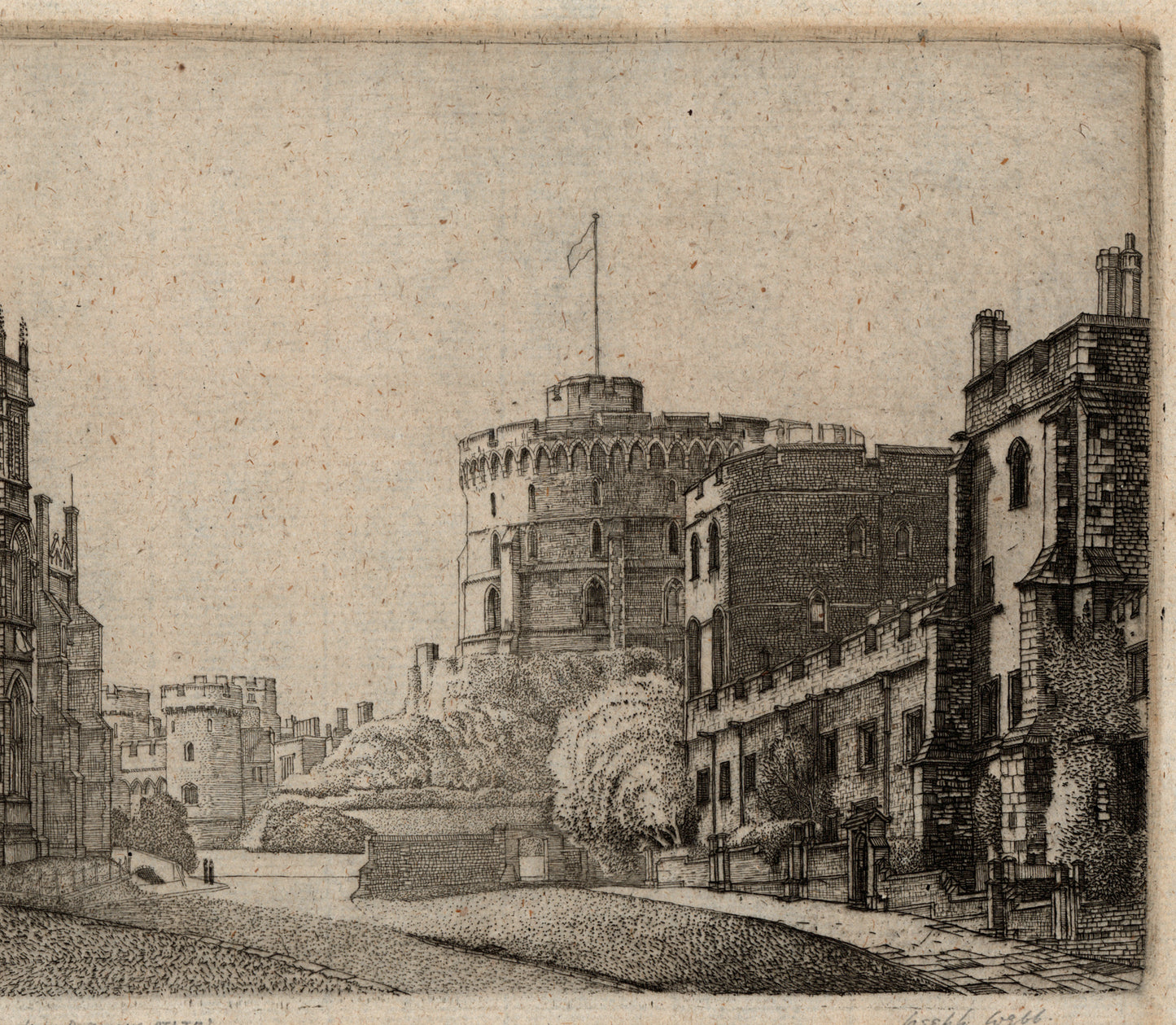Joseph Webb (1908-1962) Pencil Signed Etching - St George's Chapel Windsor