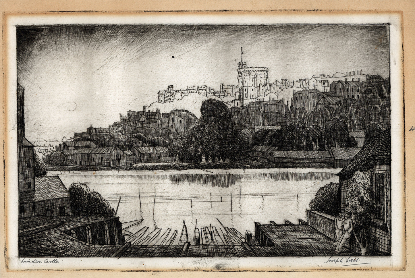 Joseph Webb (1908-1962) Pencil Signed Etching - Windsor Castle
