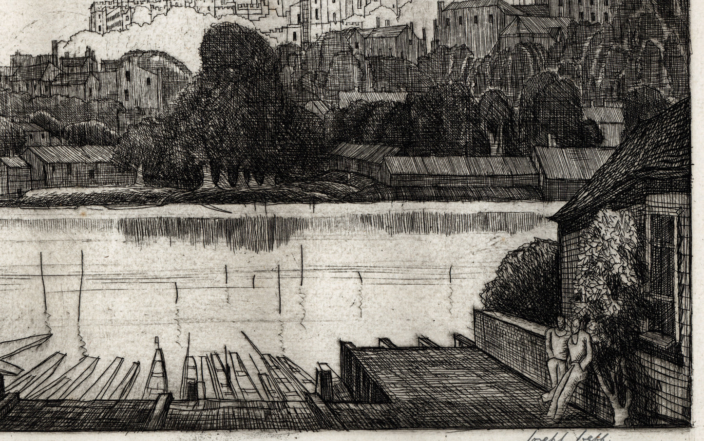 Joseph Webb (1908-1962) Pencil Signed Etching - Windsor Castle