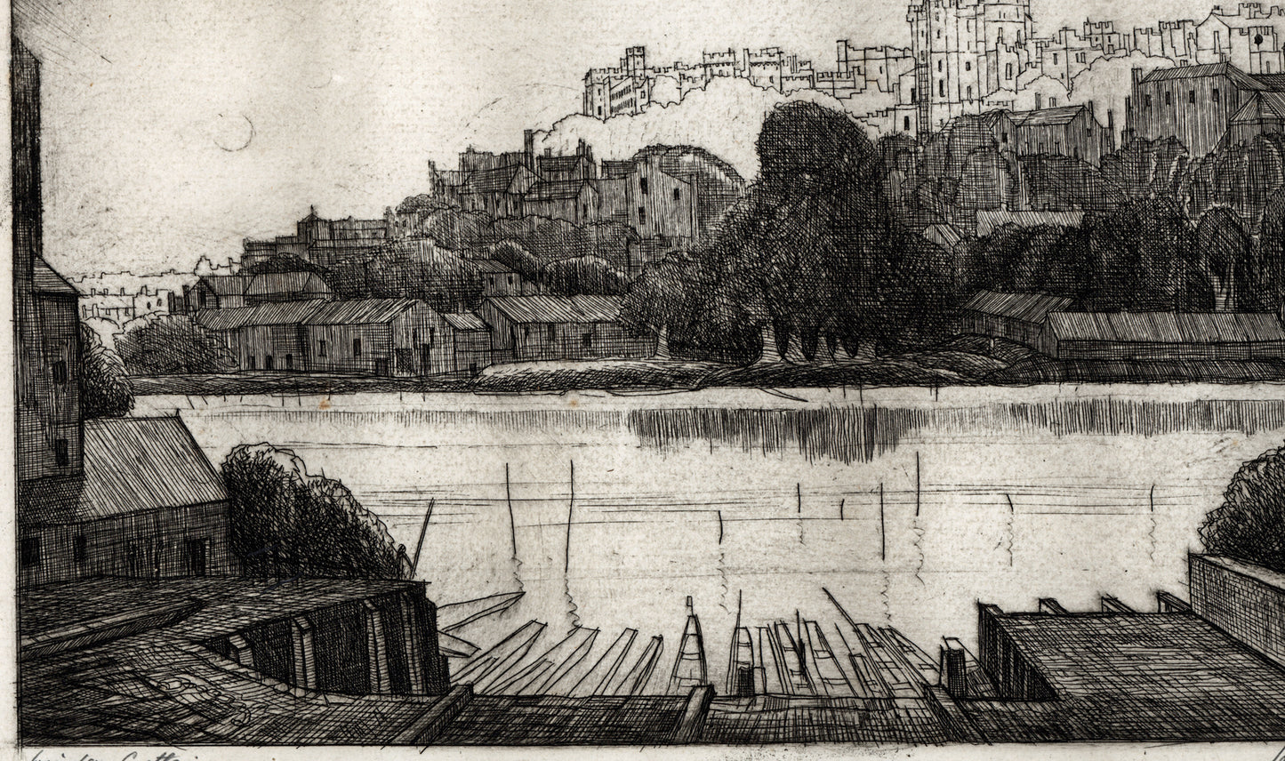 Joseph Webb (1908-1962) Pencil Signed Etching - Windsor Castle