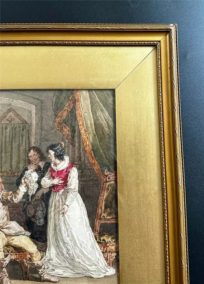 John Augustus Atkinson (1775-1833) Watercolour Painting The Taming of the Shrew