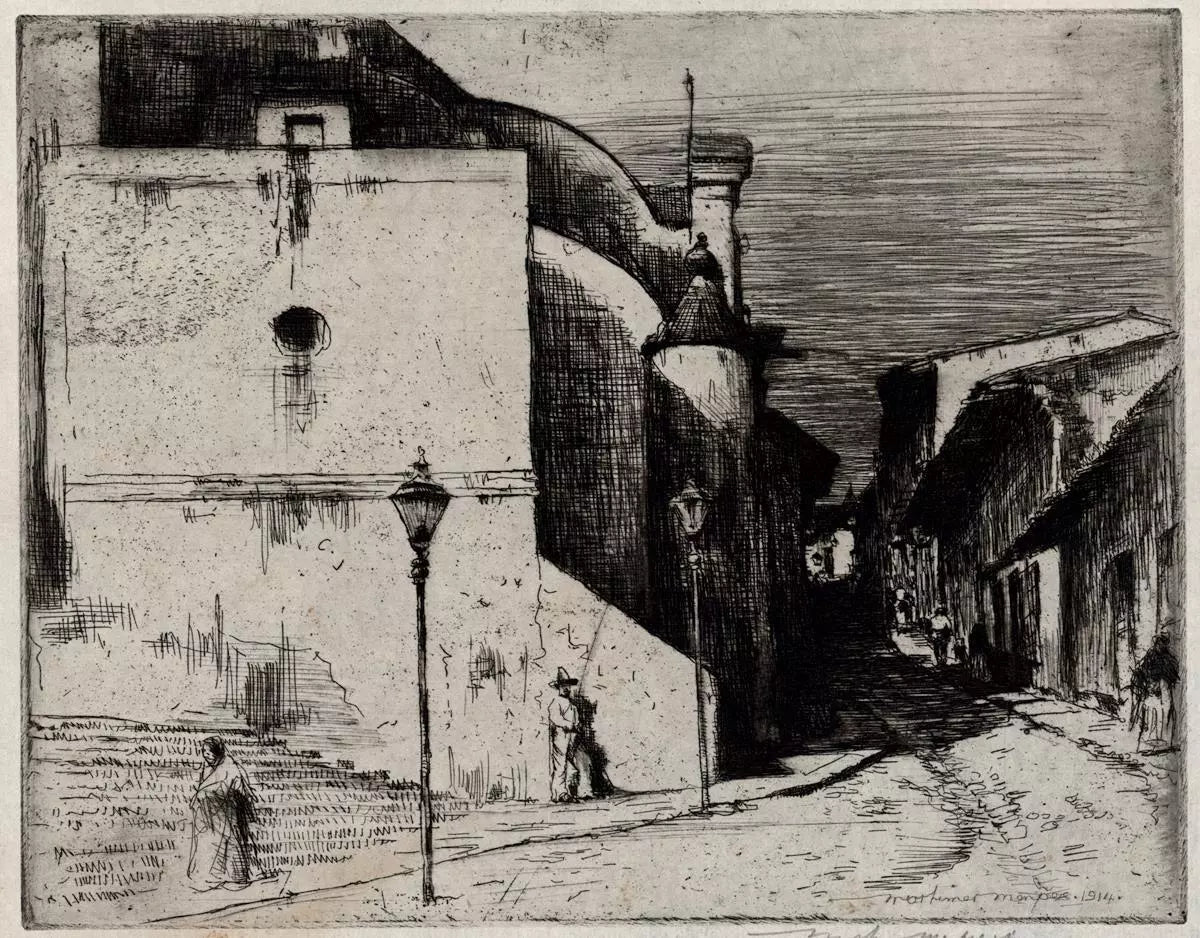 Mortimer Luddington Menpes - Signed Etching - The Last Minstrel, Mexico