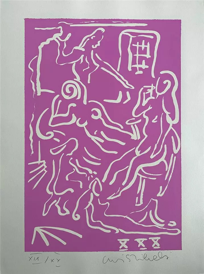 Adrian Wiszniewski - Pencil Signed Screenprint - Untitled - 19/20
