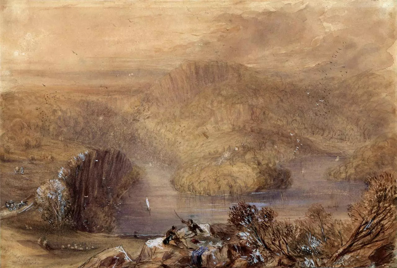 Charles Walter Radclyffe (1817-1903) Watercolour Painting - Near Chepstow Wales