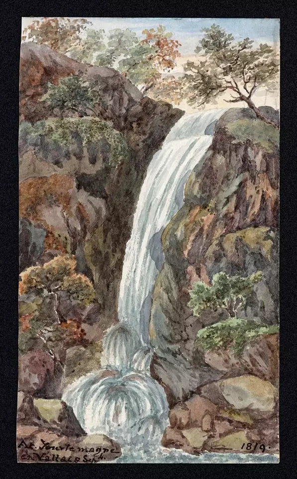 Elizabeth Campbell (1783-1861) Watercolour Painting - Tourtemagne - Turtmann Valais Switzerland 1819