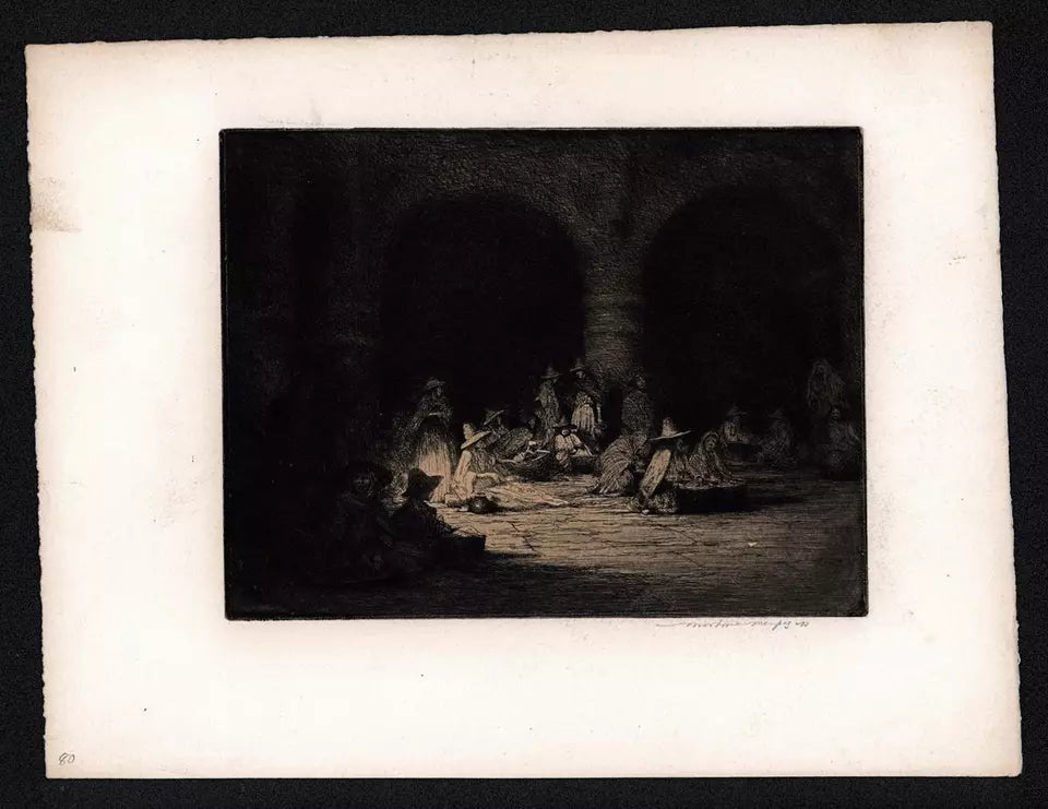 Mortimer Luddington Menpes - Pencil Signed Etching - Mexican Women