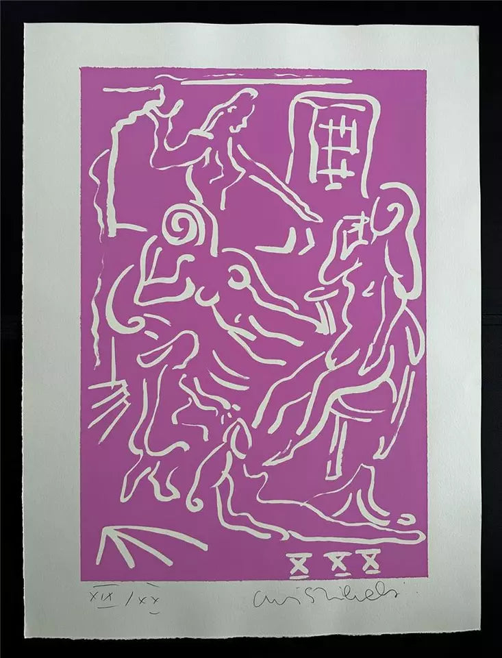 Adrian Wiszniewski - Pencil Signed Screenprint - Untitled - 19/20