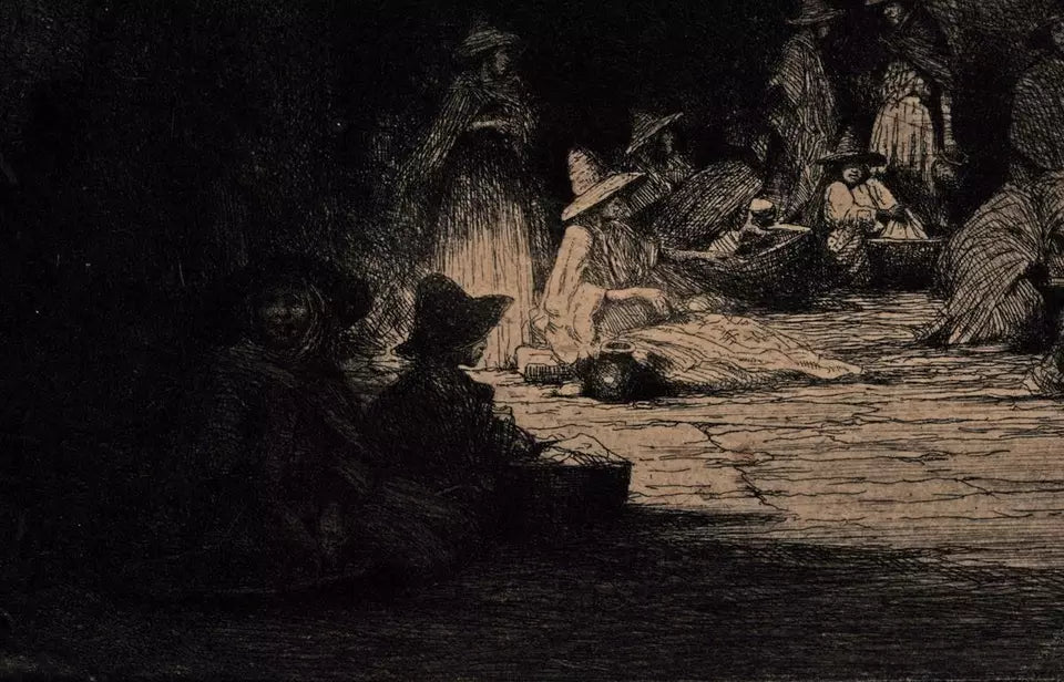 Mortimer Luddington Menpes - Pencil Signed Etching - Mexican Women