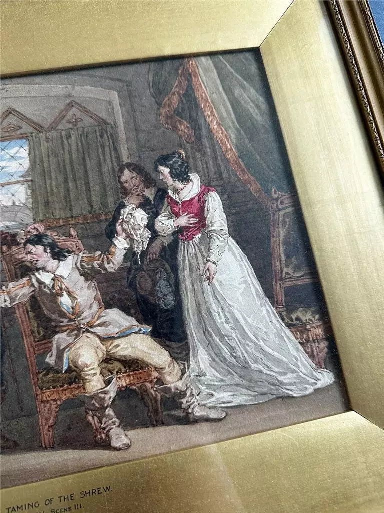 John Augustus Atkinson (1775-1833) Watercolour Painting The Taming of the Shrew