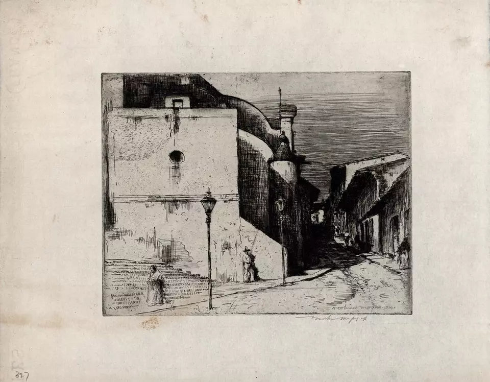 Mortimer Luddington Menpes - Signed Etching - The Last Minstrel, Mexico
