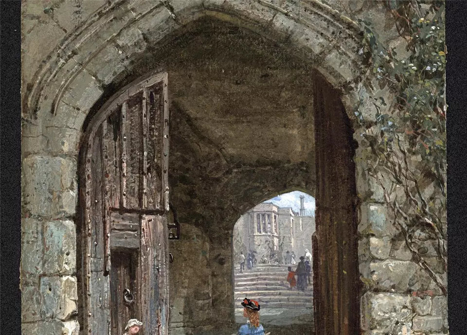 Louise Rayner (1832-1924) - Watercolour Painting - Haddon Hall, North Entrance