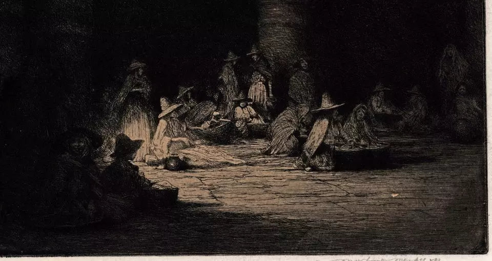 Mortimer Luddington Menpes - Pencil Signed Etching - Mexican Women