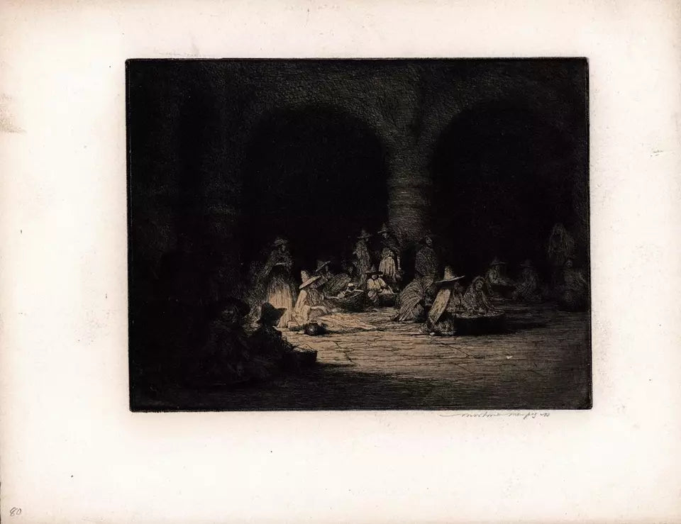 Mortimer Luddington Menpes - Pencil Signed Etching - Mexican Women