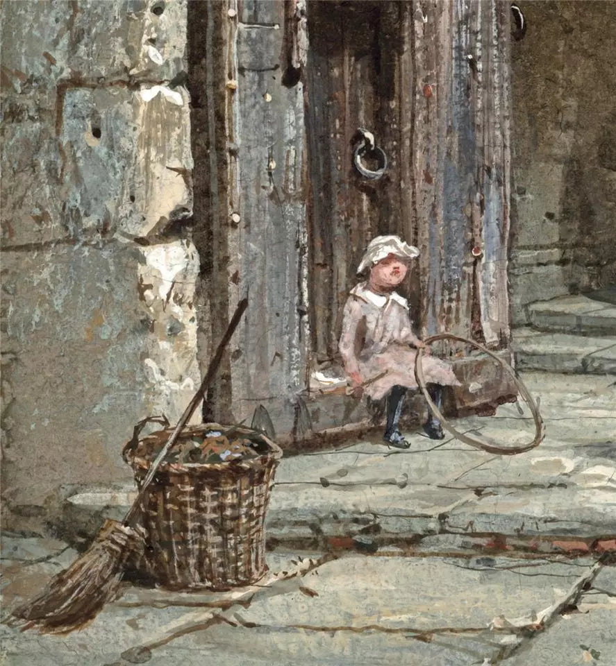Louise Rayner (1832-1924) - Watercolour Painting - Haddon Hall, North Entrance