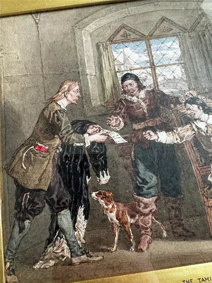 John Augustus Atkinson (1775-1833) Watercolour Painting The Taming of the Shrew