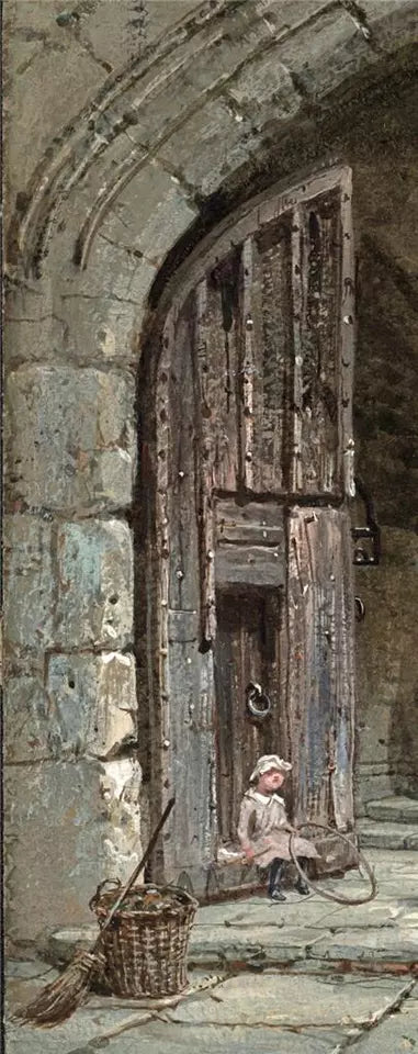 Louise Rayner (1832-1924) - Watercolour Painting - Haddon Hall, North Entrance
