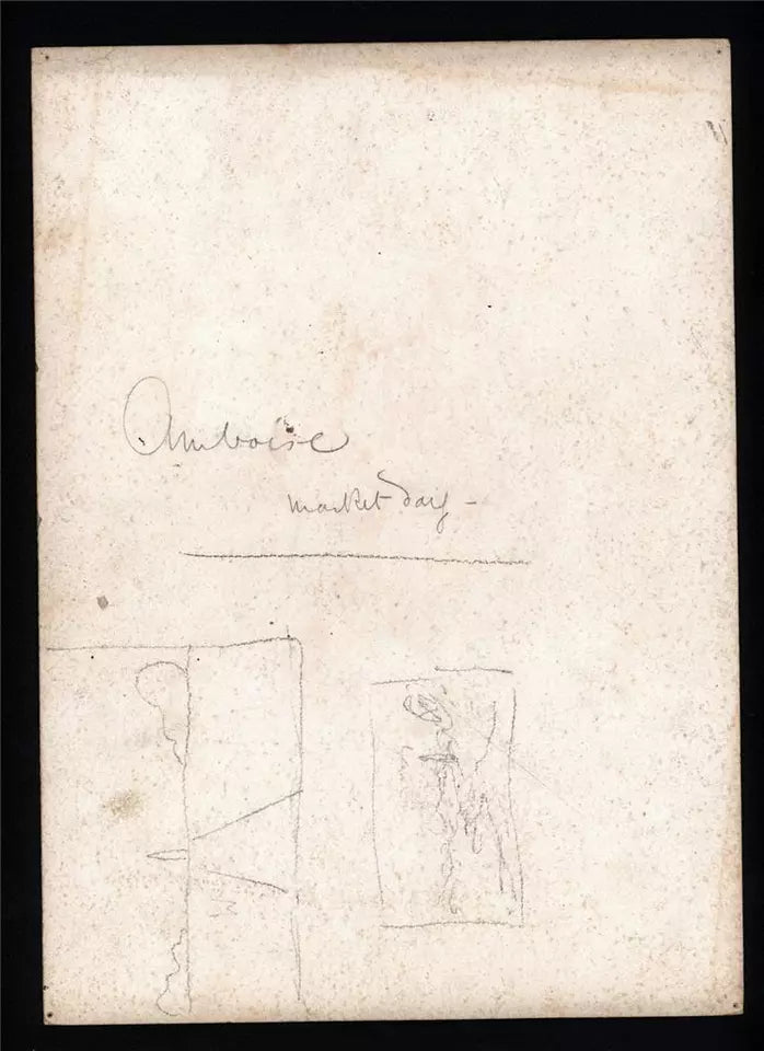 Alfred Crowdy Lovett (1862-1919) Watercolour Painting Market Day Amboise France