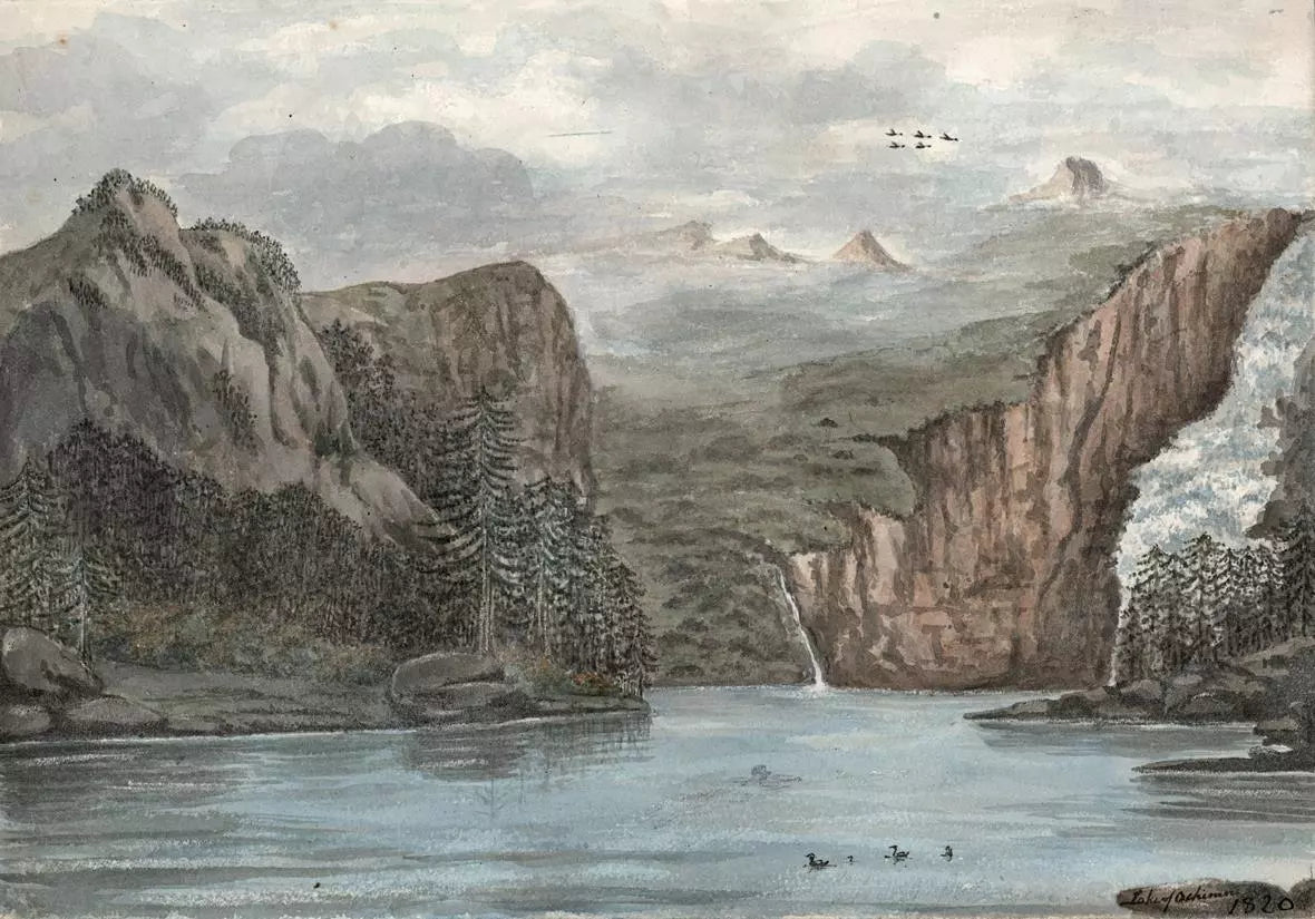 Elizabeth Campbell (1783-1861) Watercolour Painting - Oeschinen Lake near Kandersteg Switzerland 1820