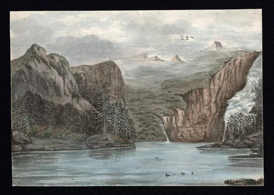 Elizabeth Campbell (1783-1861) Watercolour Painting - Oeschinen Lake near Kandersteg Switzerland 1820