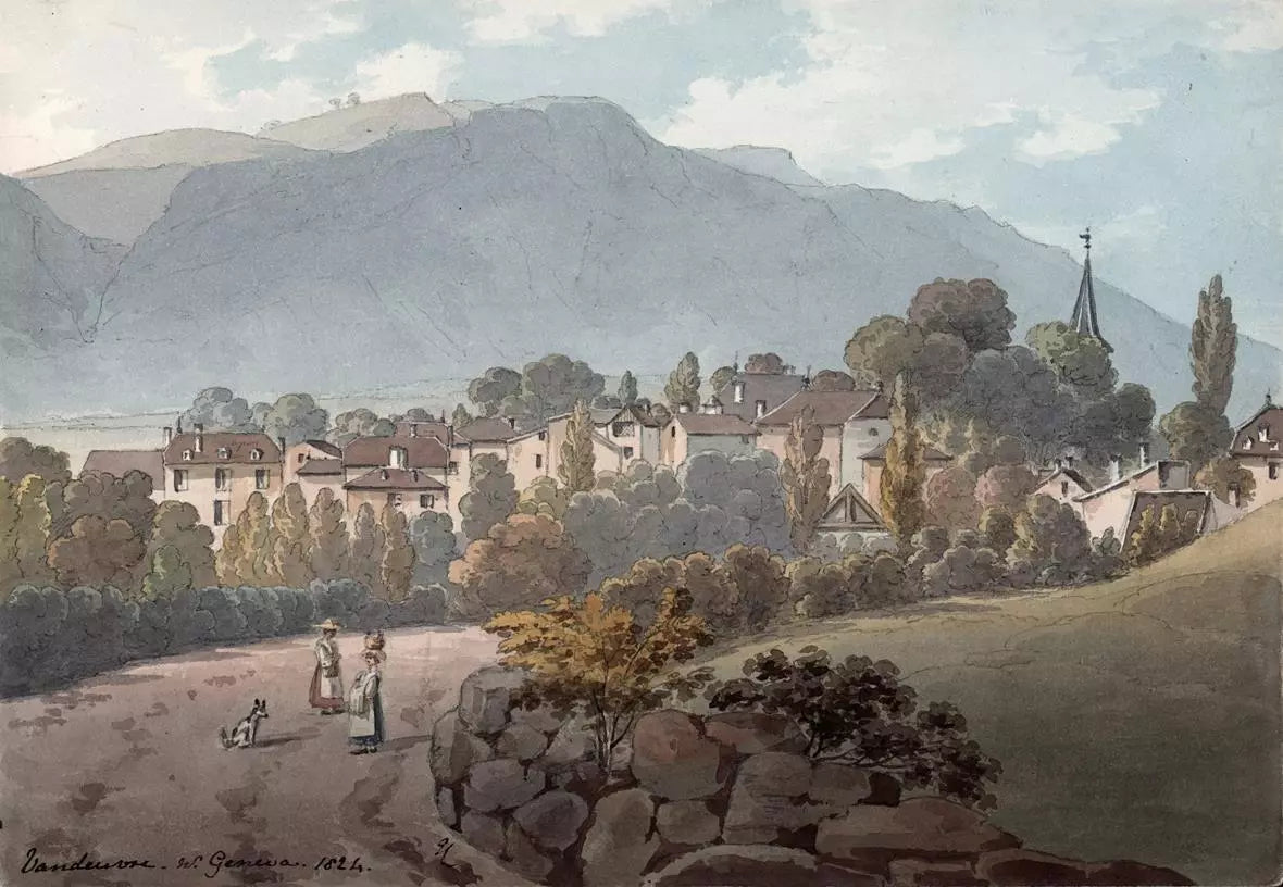 Elizabeth Campbell (1783-1861) Watercolour Painting - West Geneva Switzerland 1824