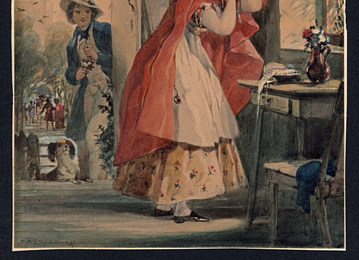 Francis Philip Stephanoff (1788-1860) Watercolour Painting - 19th Century