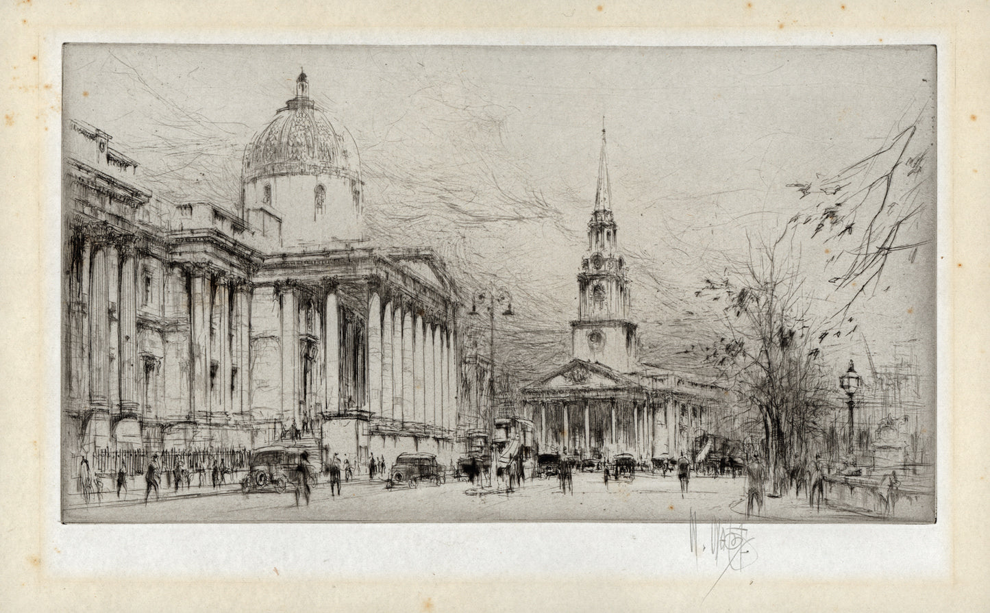 William Walcot (1874-1943) Signed Etching - The National Gallery, London