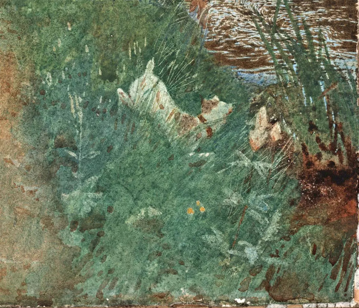 Henry Reynolds Steer (1858-1928) - Watercolour Painting - Girl On Bridge