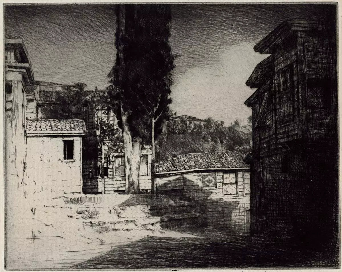 Mortimer Luddington Menpes (1855-1938) - Pencil Signed Etching - Scutari, Turkey