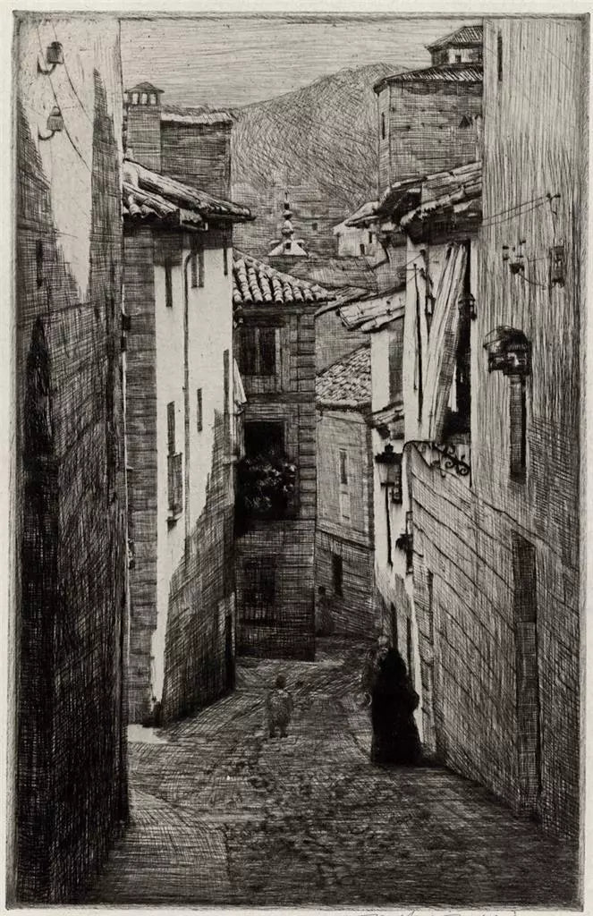 Mortimer Luddington Menpes (1855-1938) - Pencil Signed Etching - Street In Spain
