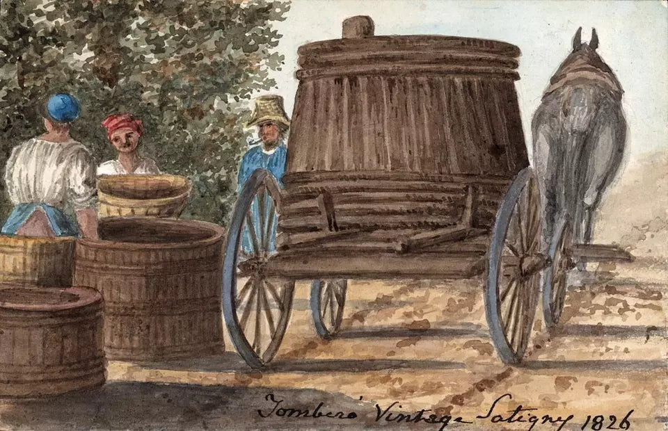 Elizabeth Campbell (1783-1861) Watercolour Painting - Tombero Vintage, Satigny, Switzerland 1826