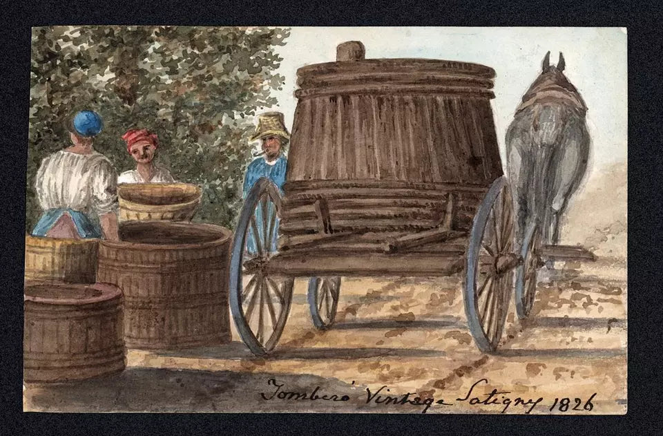 Elizabeth Campbell (1783-1861) Watercolour Painting - Tombero Vintage, Satigny, Switzerland 1826