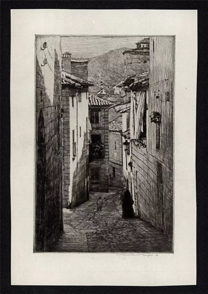 Mortimer Luddington Menpes (1855-1938) - Pencil Signed Etching - Street In Spain