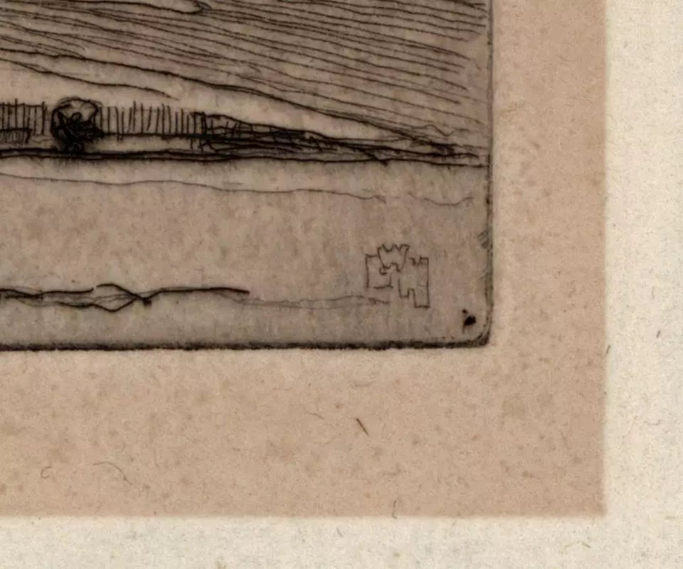 William Lee Hankey (1869-1952) Pencil Signed Etching - Rural Landscape