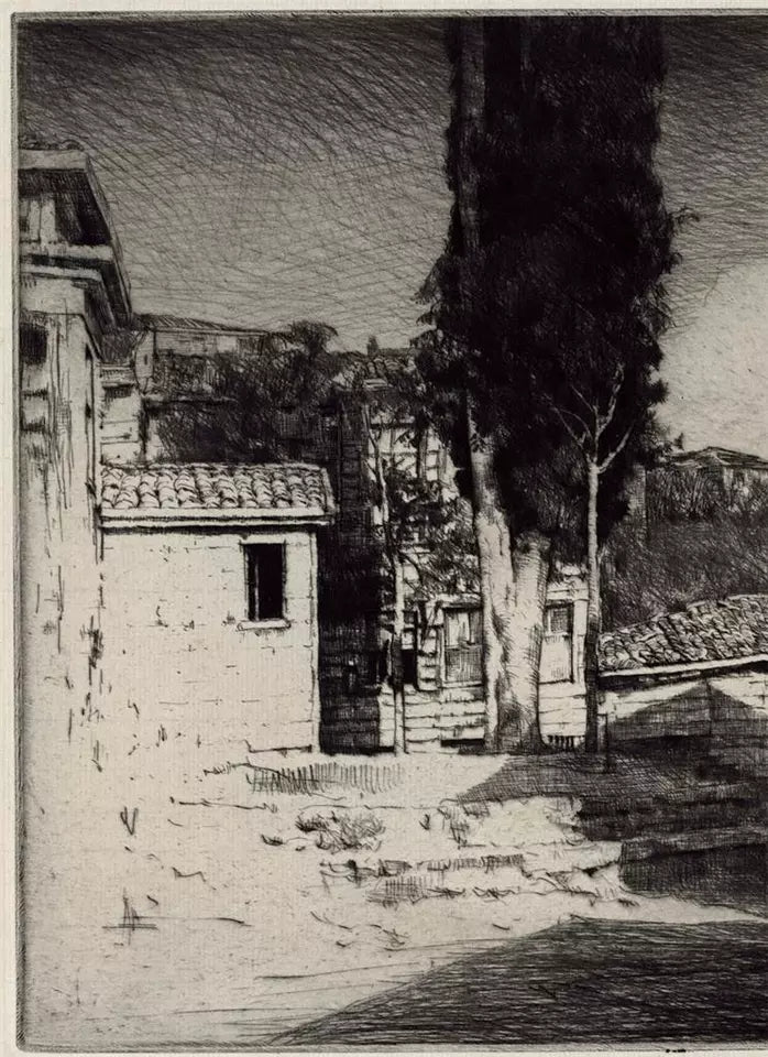 Mortimer Luddington Menpes (1855-1938) - Pencil Signed Etching - Scutari, Turkey