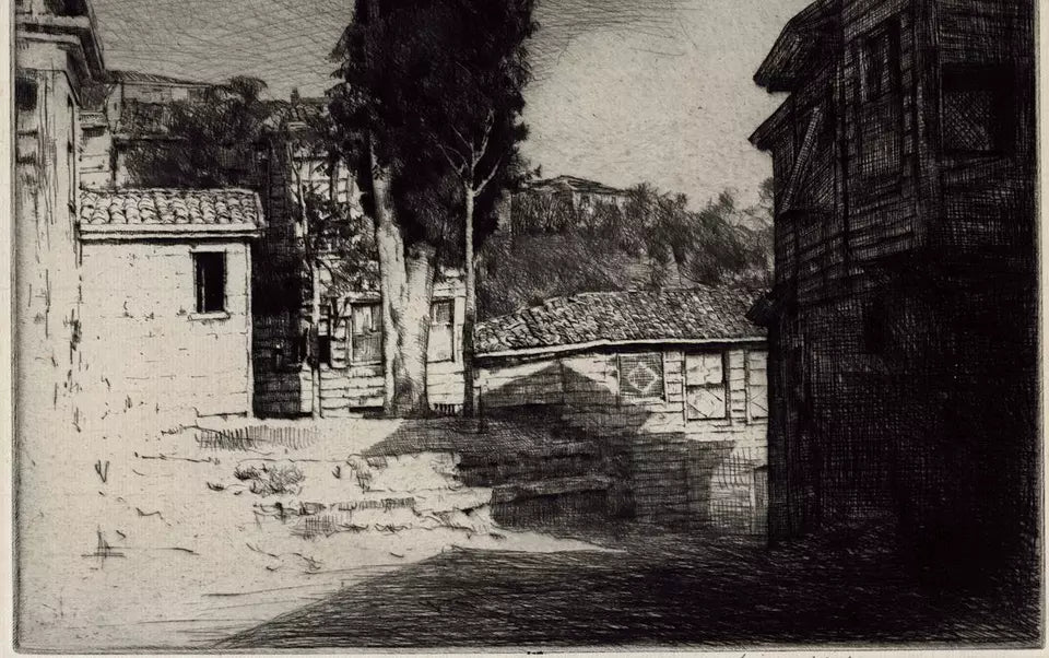 Mortimer Luddington Menpes (1855-1938) - Pencil Signed Etching - Scutari, Turkey