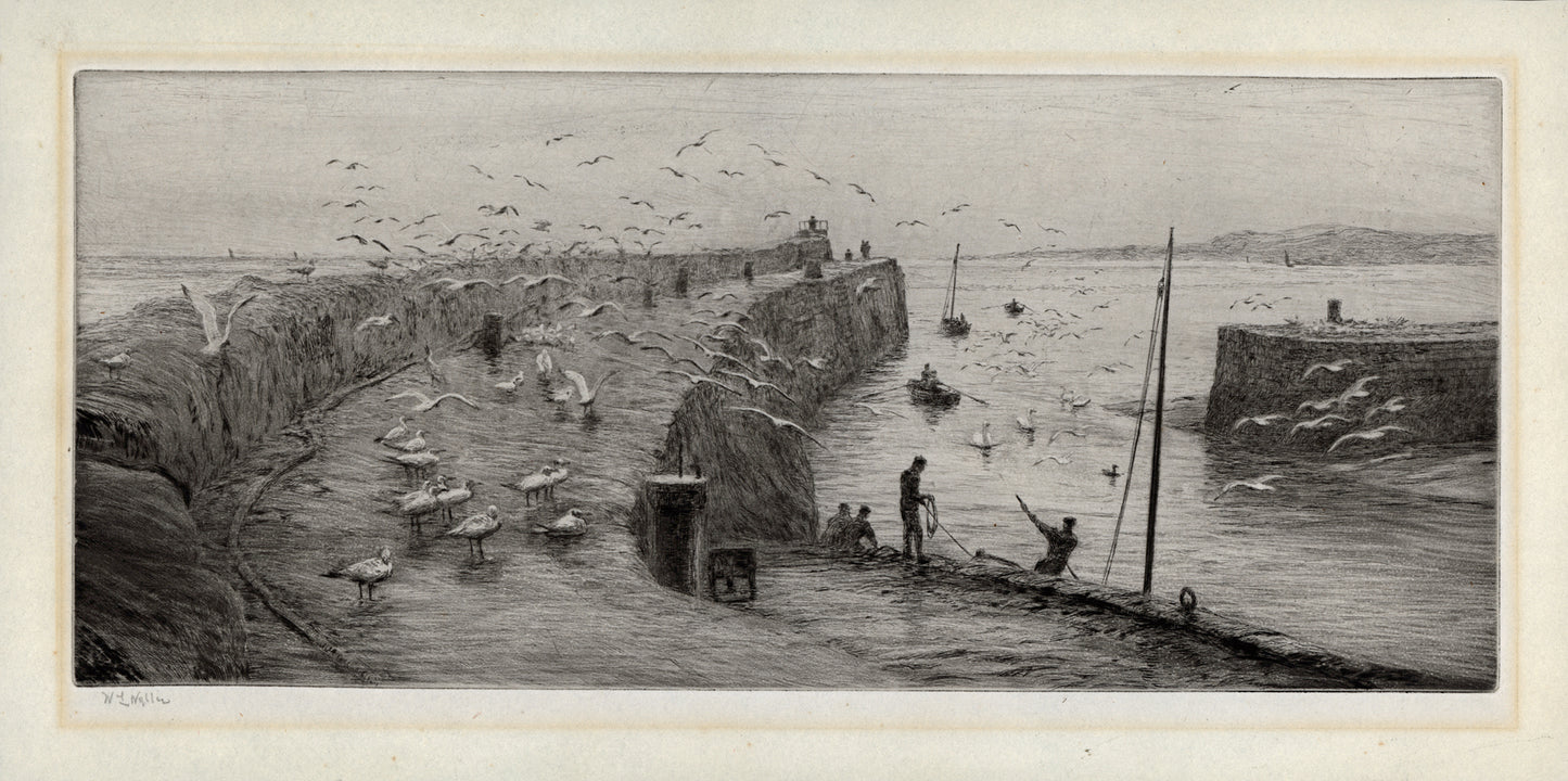 William Lionel Wyllie (1851-1931) Signed Etching - St Andrews Harbour, Scotland