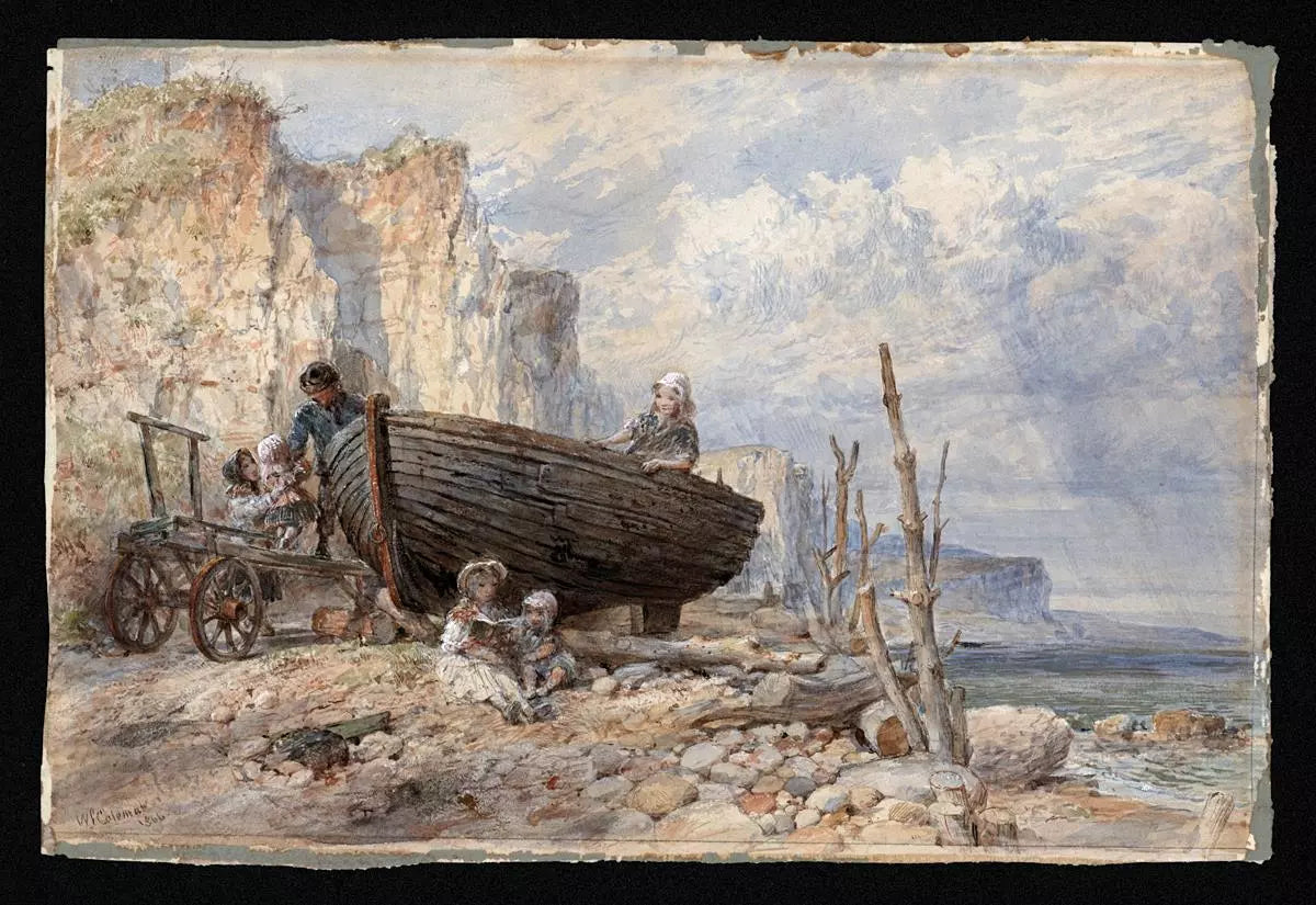 William Stephen Coleman (1829-1904) - Watercolour Painting - 1866 - Coastline