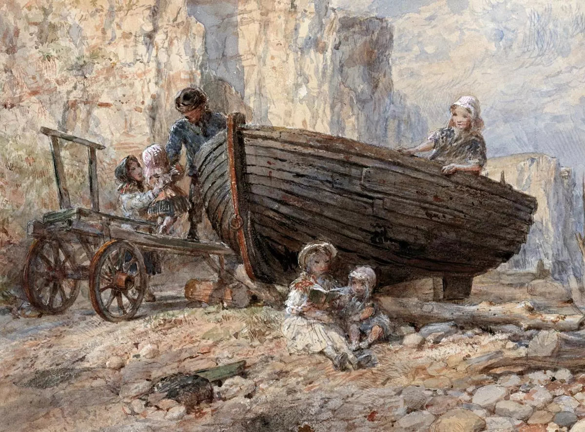 William Stephen Coleman (1829-1904) - Watercolour Painting - 1866 - Coastline