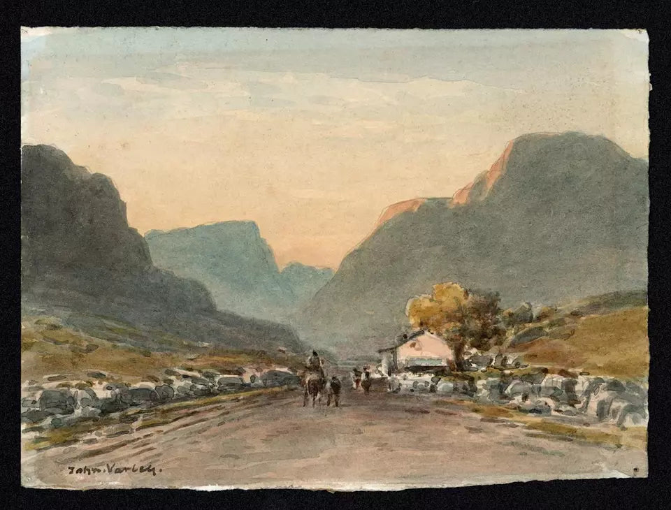 John Varley Jnr (1850-1933) Small Watercolour Painting - Near Capel Curig Wales
