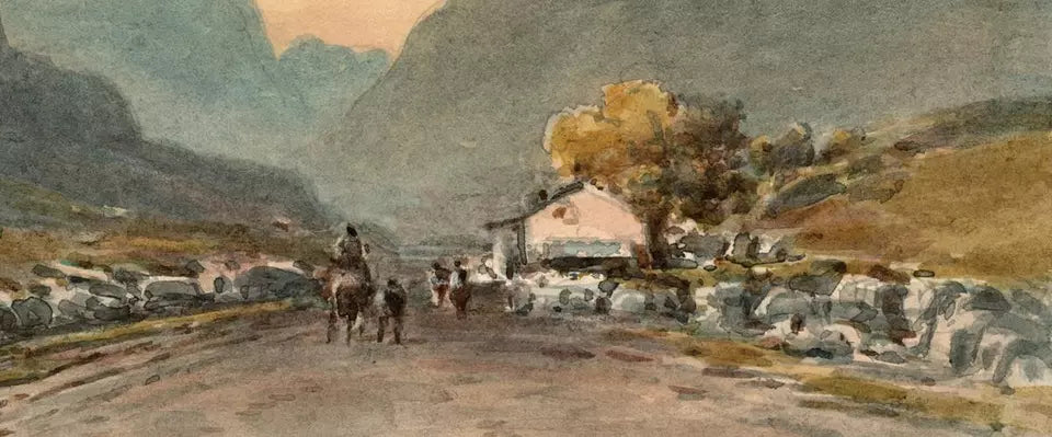 John Varley Jnr (1850-1933) Small Watercolour Painting - Near Capel Curig Wales