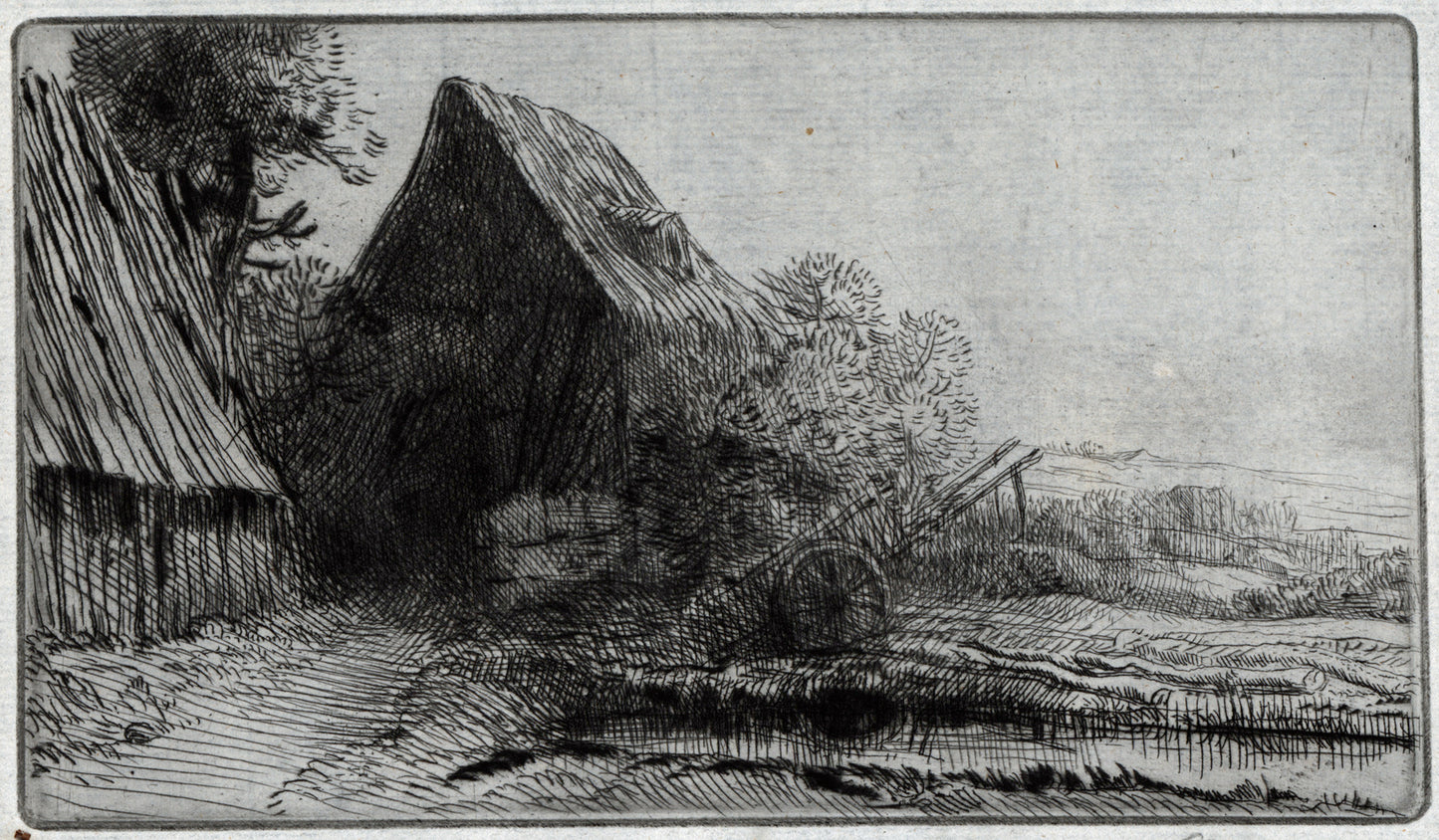 Alphonse Legros (1837-1911) Signed Etching - Wheelwright's Home (La maison du charron)